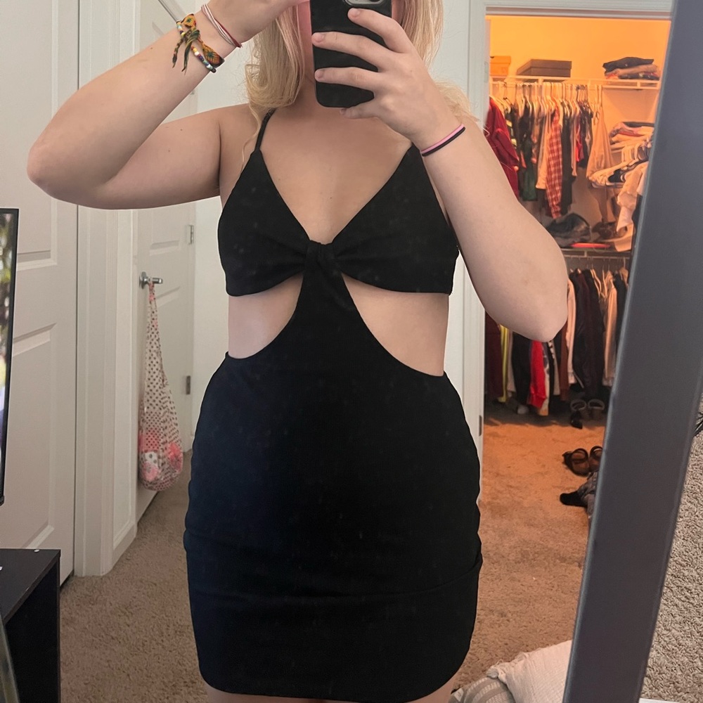 Viral Black Cutout dress